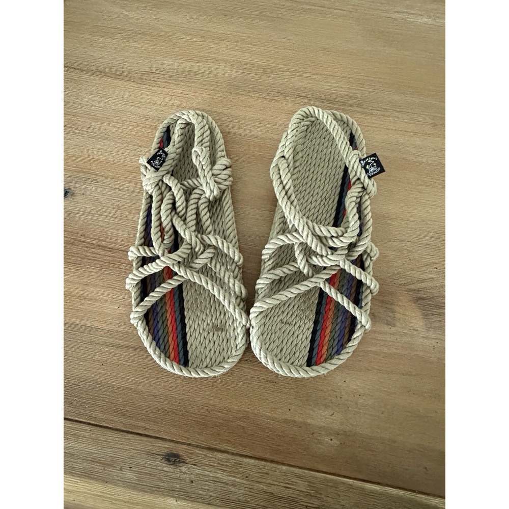 Nomadic State of Mind Kyma Camel Strappy Vegan Rope Sandals Size 40 US 9